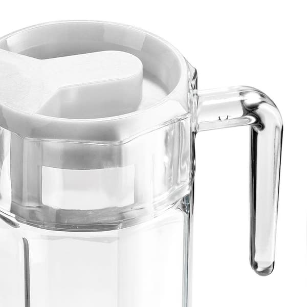 Lasinen kannu kannella 1,5 l