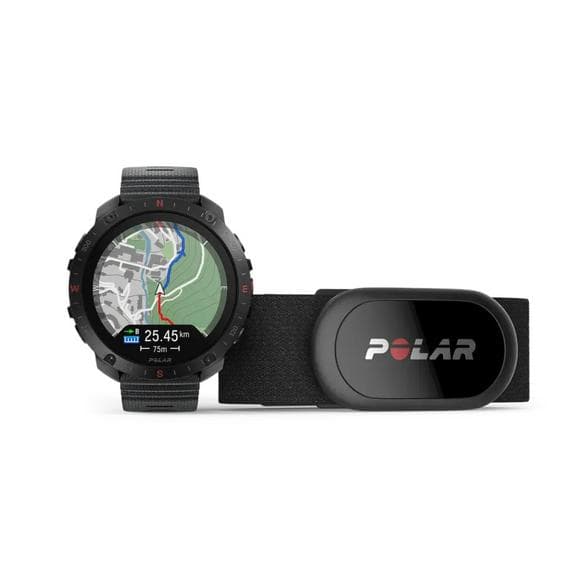 Polar Grit X2 Pro 48mm smartwatch sort S-L med pulssensor H10
