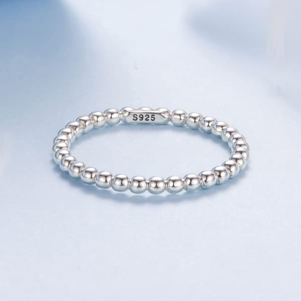 Silverring med BOLLAR storlek 14 silver 925