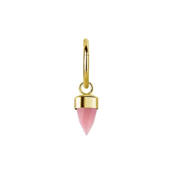 Charms - pink kegle - guld - D-096