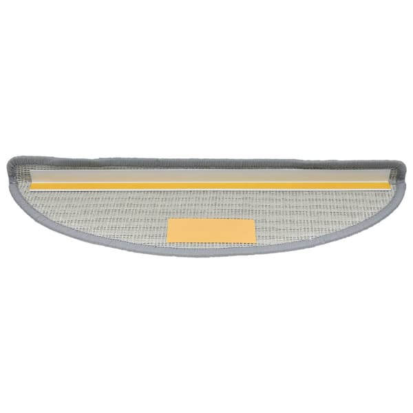 vidaXL Trappmattor 15 st 56x17x3 cm grå halvcirkelformade
