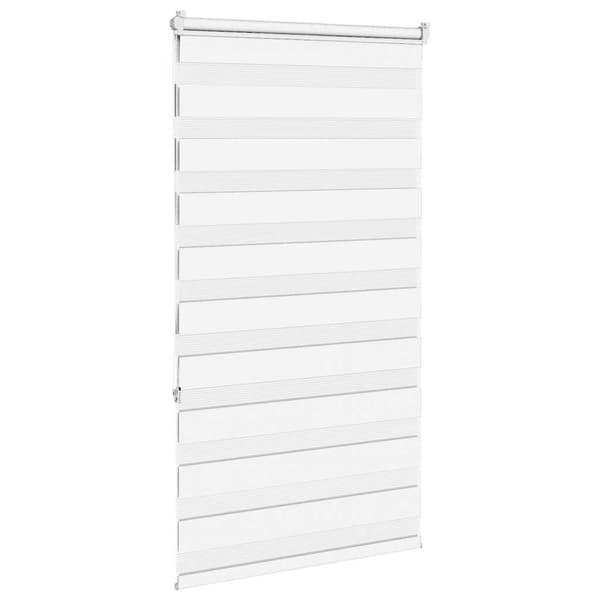 vidaXL zebrarullegardin, hvid, stofbredde 80,9 cm, polyester