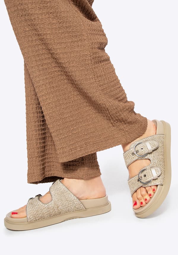 Wittchen kvinders beige vævet flipflops, beige syntetisk materiale