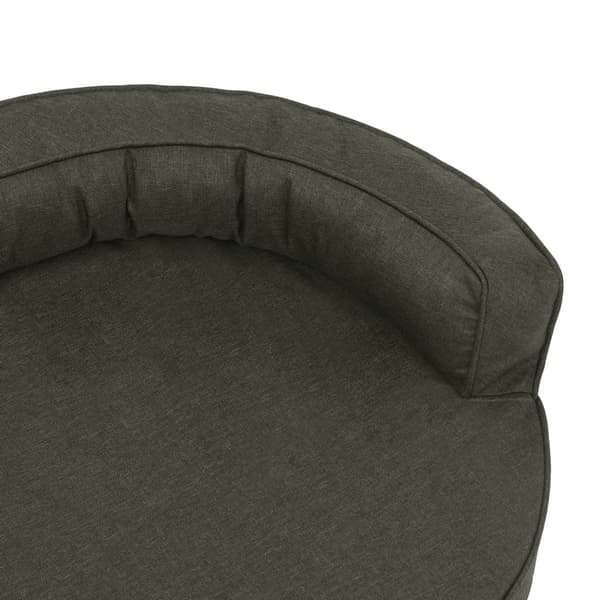 vidaXL hundeseng, 75x53 cm, linnedlook, mørkegrå