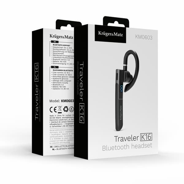 Trådløse Bluetooth-hovedtelefoner Kruger&Matz K16 Headset