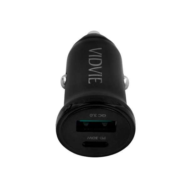 Bileoplader 30 W USB + USB-C med PowerDelivery og QuickCharge