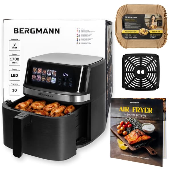 Bergmann YI friteuse utan olja 8 l 1700W