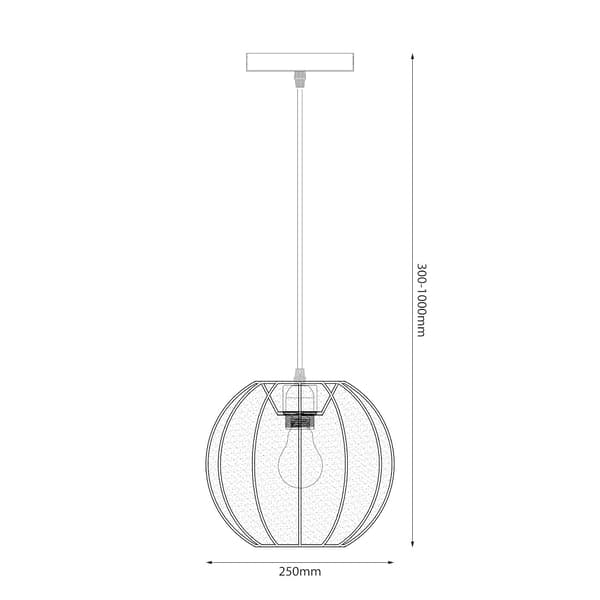 HÄNGLAMPA DANA 1 E27 VIT MILAGRO ML1805