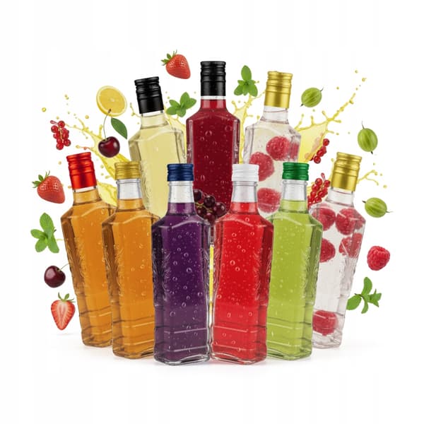 10x Glasflaskor Moskva 250 ml 0,25 l för likörer Vinlikör 250 ml set
