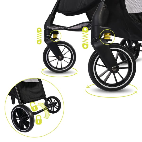 Lorelli Fresh - barnvagn upp till 22 kg | Black Jasper