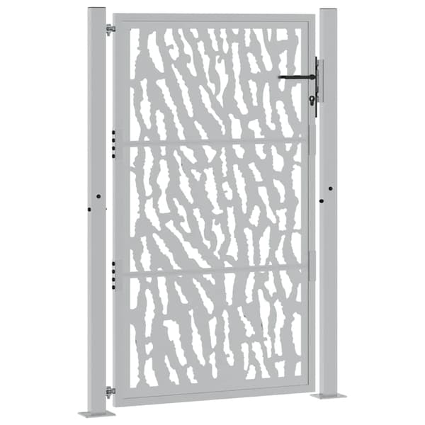 vidaXL havelåge 105x155 cm skinnemønster i rustfrit stål