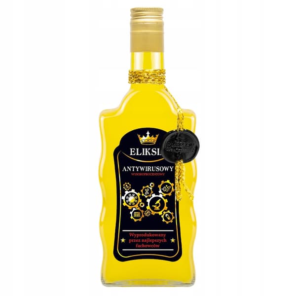 Bølgedekoreret flaske 500ML ANTIVIRUS ELIXIR
