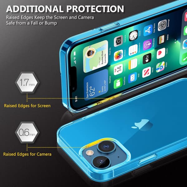 LÄPINÄKYVÄ SININEN SUOJA IPHONE 13/IPHONE14:LLE