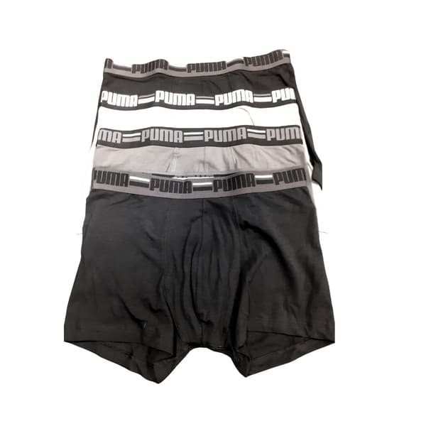 Puma BASIC BRAND ELASTIC 4-PACK herrboxershorts svarta 93819701 r L