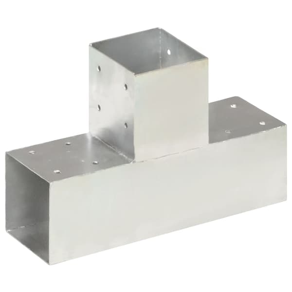 vidaXL T-kopplingar, 4 st, galvaniserad metall, 91x91 mm