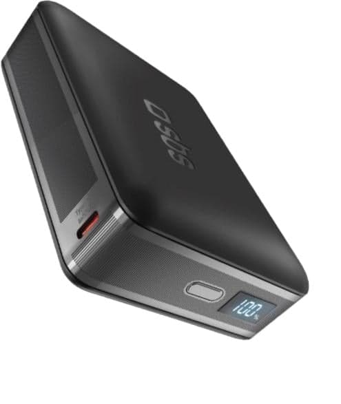 Powerbank SBS 10000mAh 30W LCD Sort
