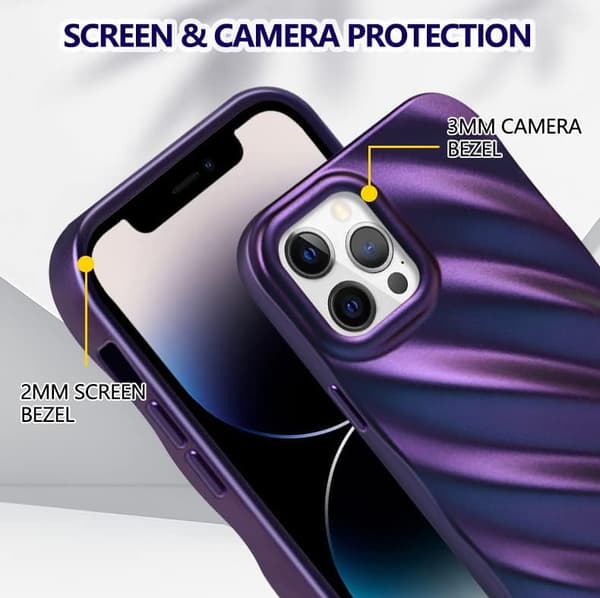 FODRAL TILL APPLE IPHONE 14 PRO SILIKON LILA HÅLLBART A2890