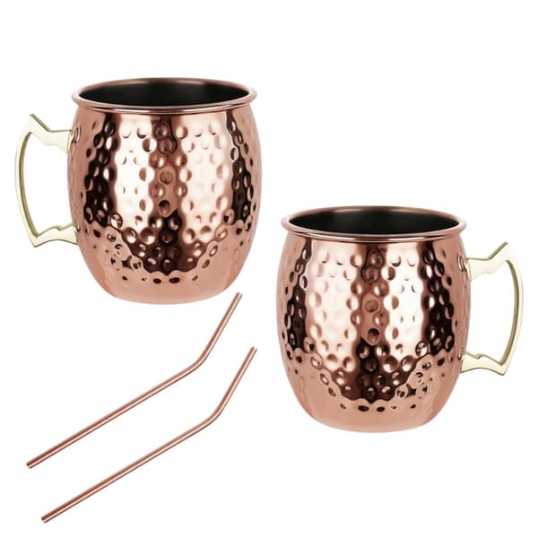 STÅLMUSSAR 500 ml FÖR DRYCKER MOSCOW MULE KINGHOFF KH-2000