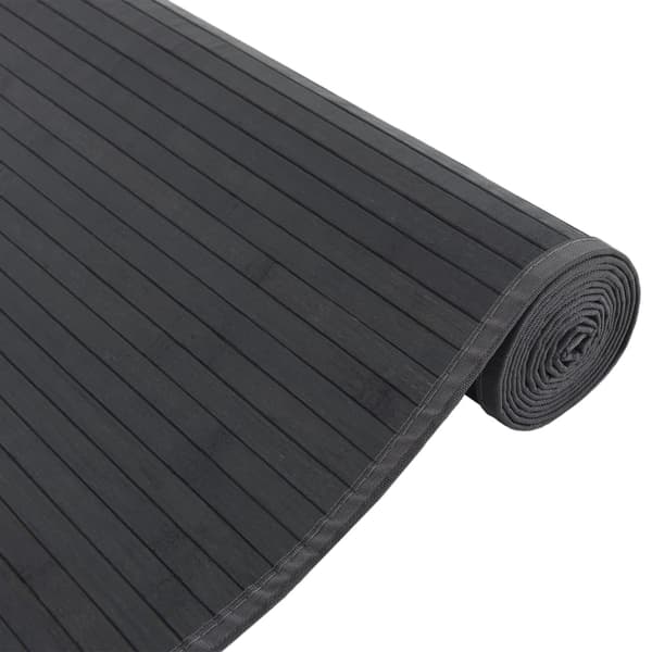 vidaXL Suorakulmainen matto, musta, 80x300 cm, bambu