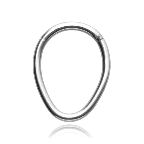 Sølv drop clicker ørering - K-024 1.2/10