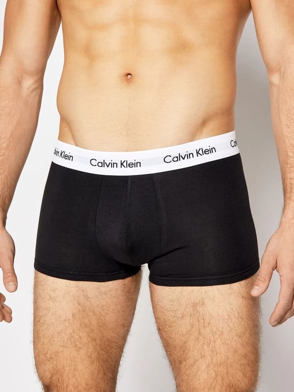 Calvin Klein Herre 3-pak Sorte Trunks, Størrelse S