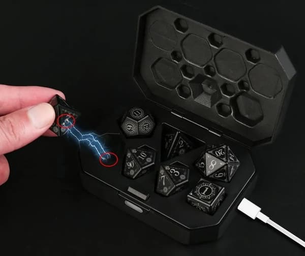 RPG Terninger Undervandslanterne Sæt med 7 Glødende LED-terninger