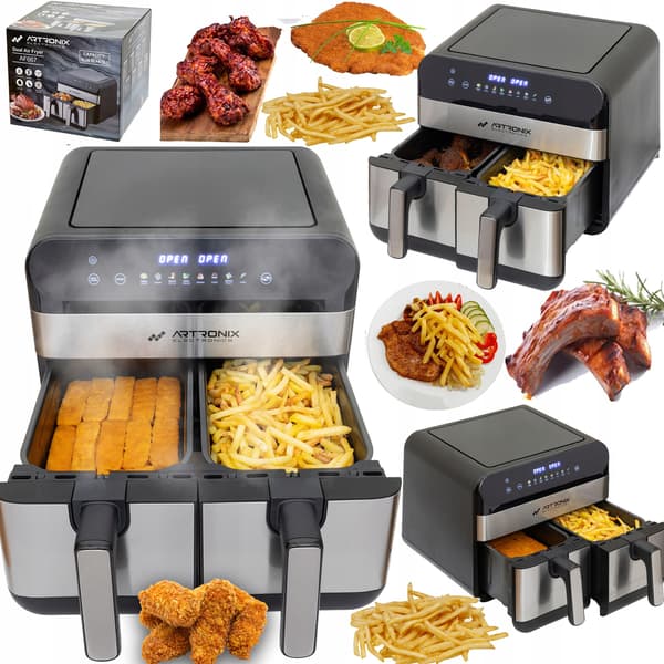 Dobbel metallfritøs 9L AF-667 nr. 0162