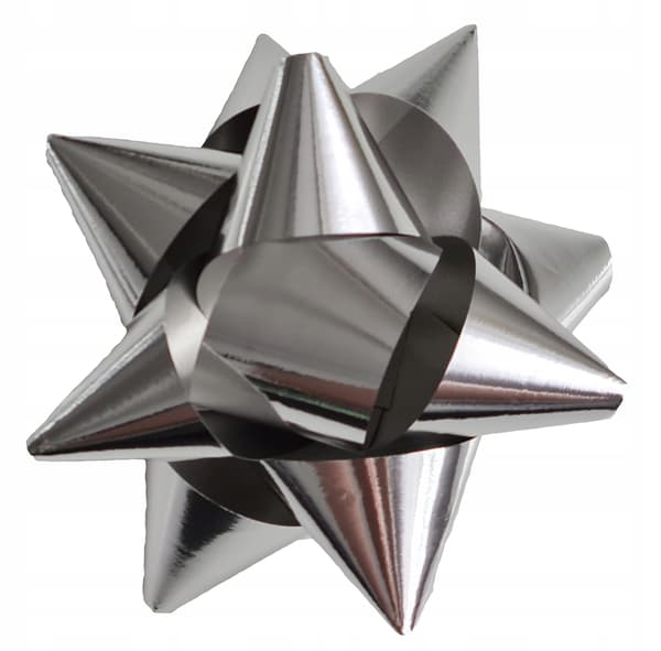 Självhäftande rosetter 11 cm silver 15 st. 1 förpackning.