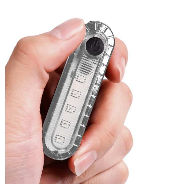 Forlygte LED hvid USB gummirem 12 timer vandtæt