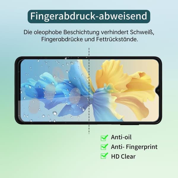 Härdat glas för Samsung Galaxy A12, solidt skydd, 2 delar