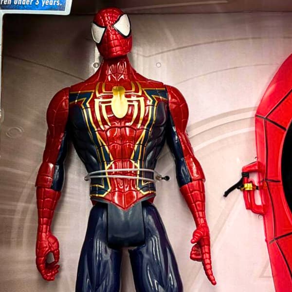 Spiderman-figur sett med mask leksak för barn Marvel + 3D-mask