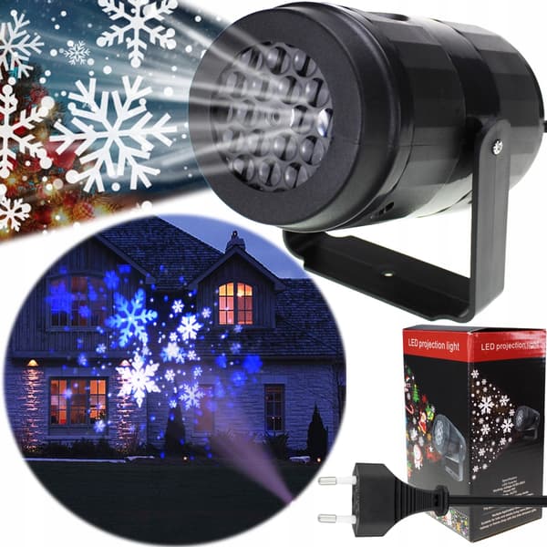 JULEPROJEKTOR LED-LASERPROJEKTOR TIL HUSET SNEFNUG RGB-MØNSTRE