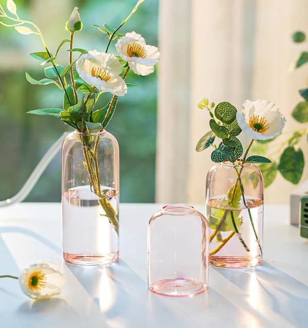 ROSA RAK GLASVAS FÖR BLOMMOR 3-PACK ŁWB