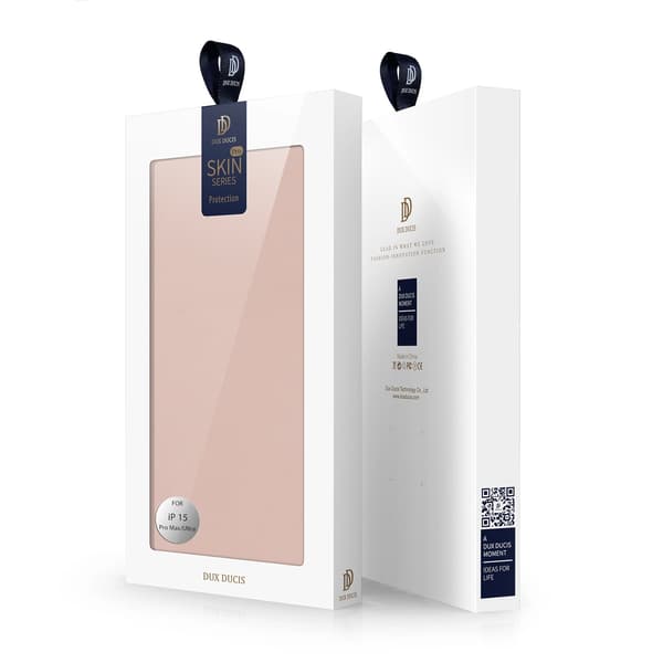 Dux Ducis Skin Pro iPhone 15 Pro Max Etui med Flip og Pung - Lyserød