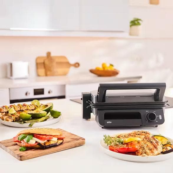 BRAUN MultiGrill 5 CG 5010 musta ja hopeanvärinen grilli