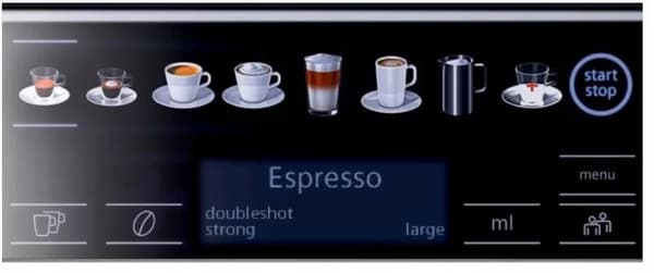 Siemens TE 655203RW espressomaskin silver, 1,7 l, 1500 W