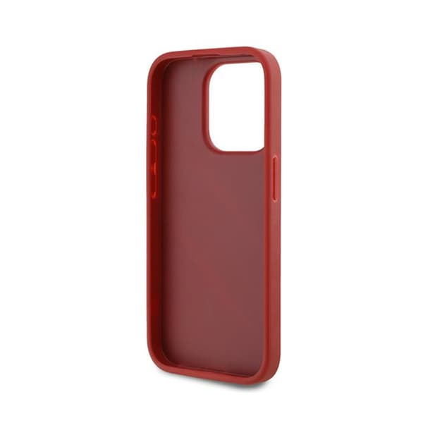 Karl Lagerfeld Diagonal Quilted Script - iPhone 15 Pro-skal (rött)