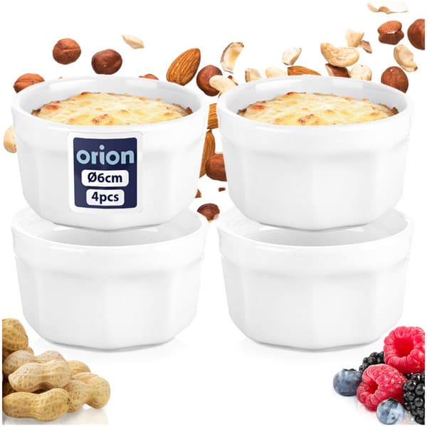 Porcelæns snacksskåle 6 cm, 40 ml, 4 stk.