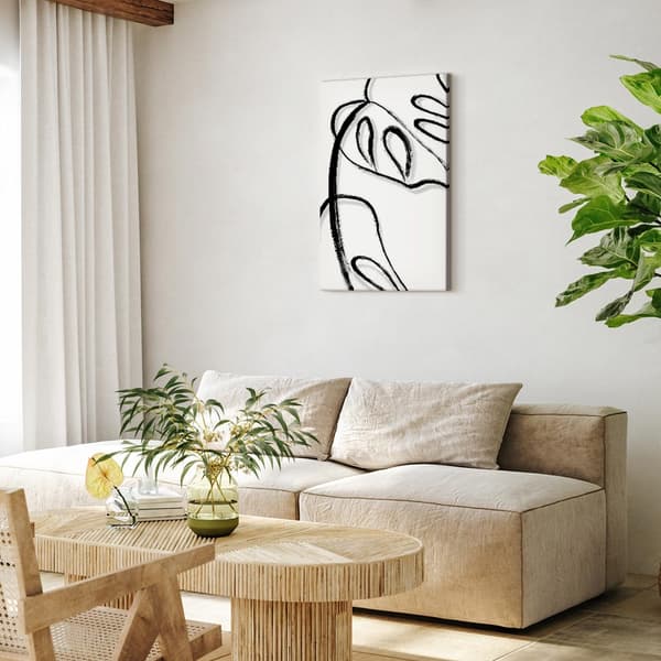 Bild - Vit monstera (1-delad) vertikal