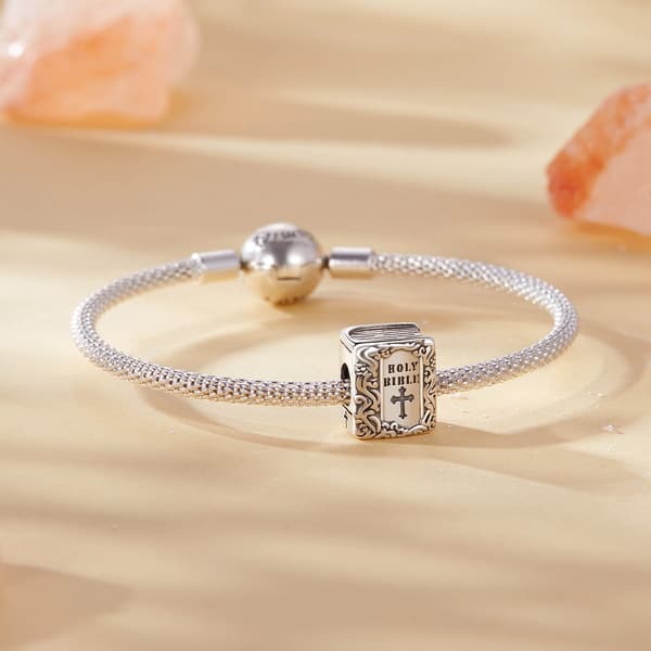 Bibelns silverpärla för modulärt armband