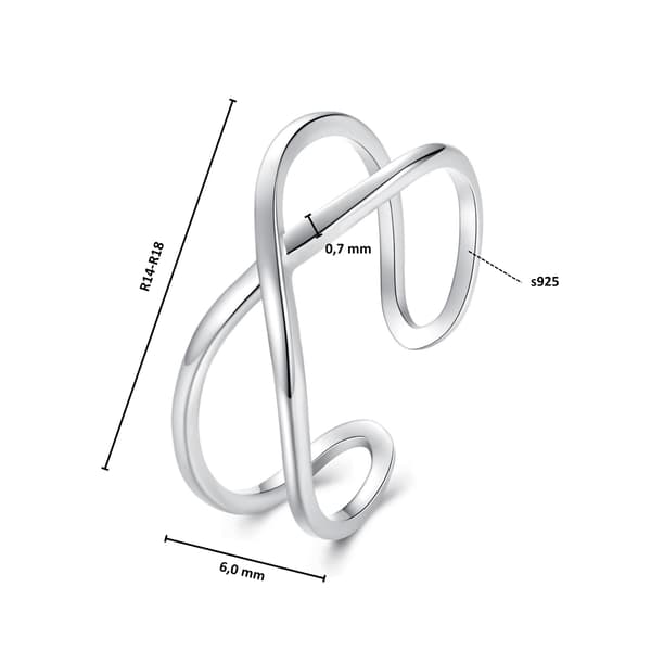 Silver universell oändlighetsteckenring 925 silver