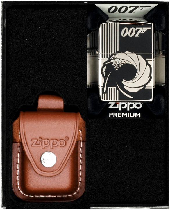 Zippo Lightersæt James Bond Sort ICE Gave nr. 2