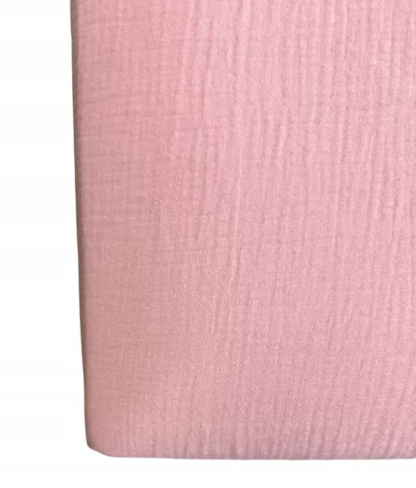 Barnsänglakan 120x60 musselin med elastik rosa
