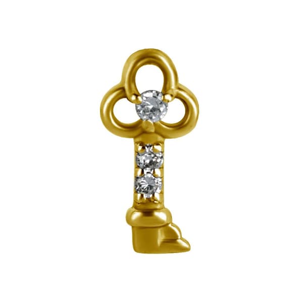 Berlocker - nyckel - guld - D-004 Berlocker - nyckel - guld - D-004