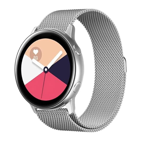 URREM SØLV STÅLNET UNIVERSAL SAMSUNG HUAWEI 22mm