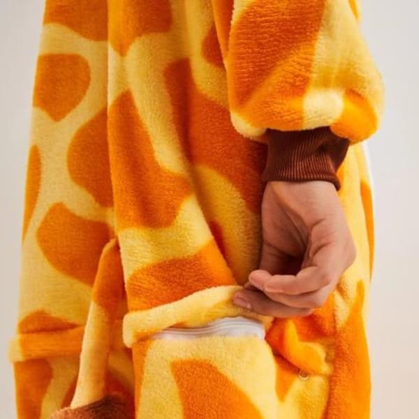 Kigurumi-pyjamas med giraff, barn 105-115 cm