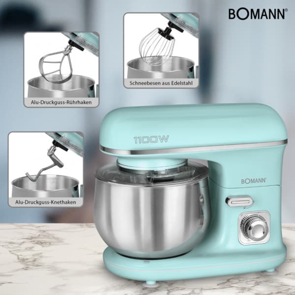 Bomann KM 6030 matberedare, 1100 W, 5 l, hastighetskontroll
