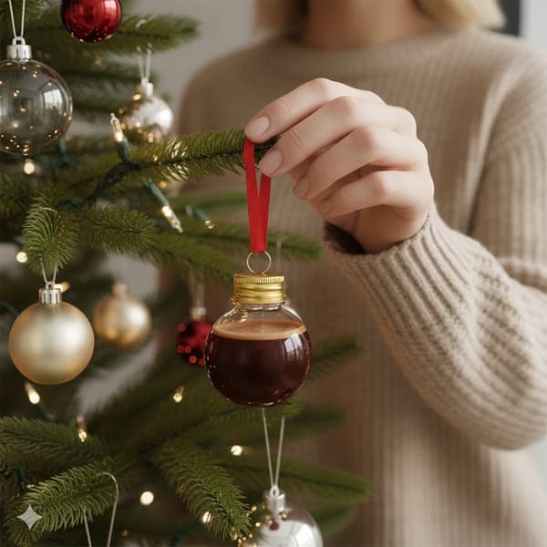 6X ALKOHOLBOLLAR 50ml JULGRANSTJÄRNABOLL JULKLAPP