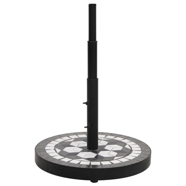 vidaXL rund parasolfod sort og hvid 12 kg