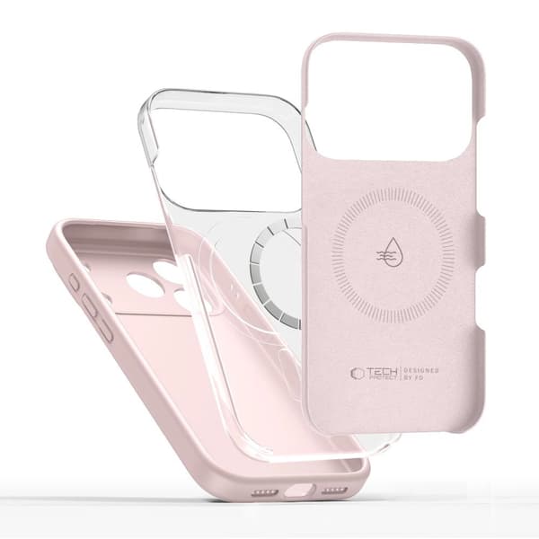 Tech-Protect Silikon MagSafe-skal till iPhone 17 Pro Max – Rosa